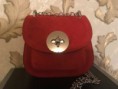 Bolso fiesta rojo de ante ( nobuck )